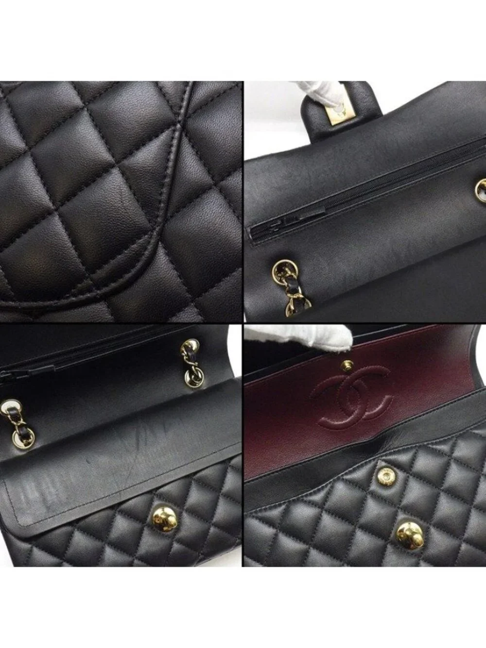 Chanel Shoulder Bag Quilted 23 Classic Small Onwards Black Lambskin